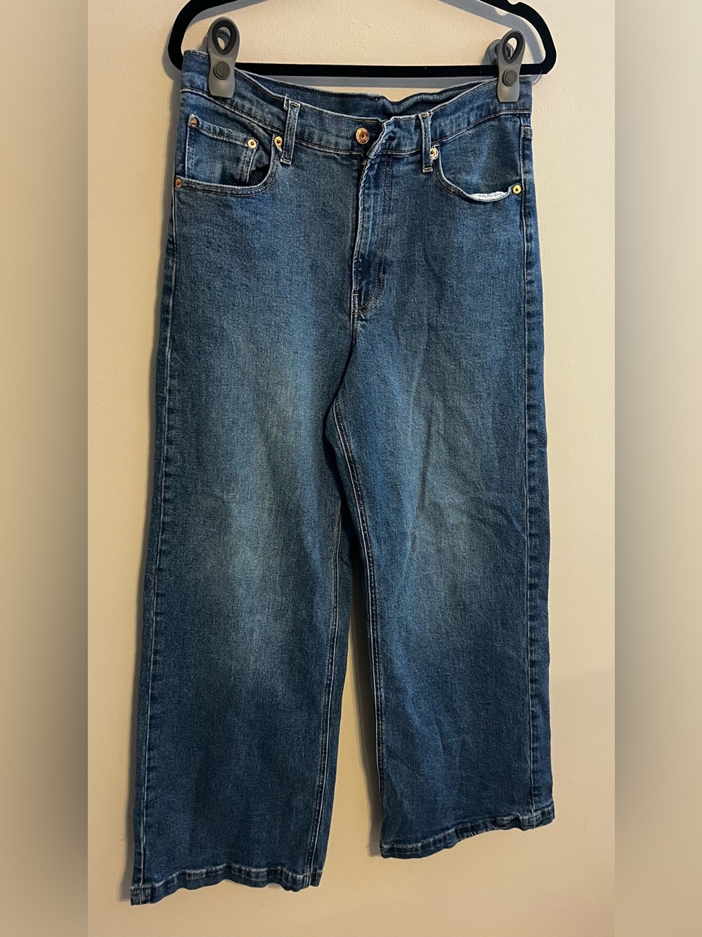 GAP Wide-Leg Jeans in Dark Blue Denim | Women’s 31/12